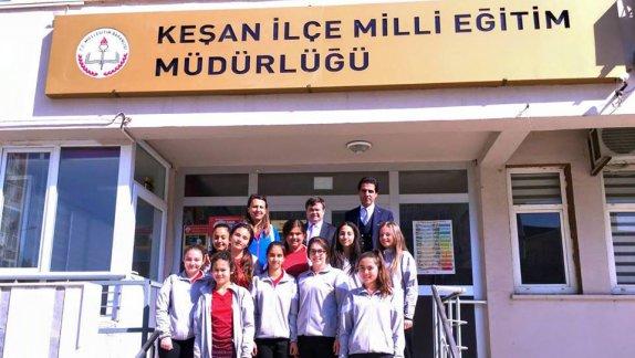 Voleybol Genç Kızlar Edirne İl birincileri Müdürlüğümüzü Ziyaret Etti
