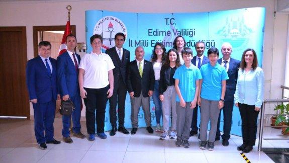 Türkiye Birincilerimiz Edirne İl Milli Eğitim Müdürümüzü Ziyarette Bulundular