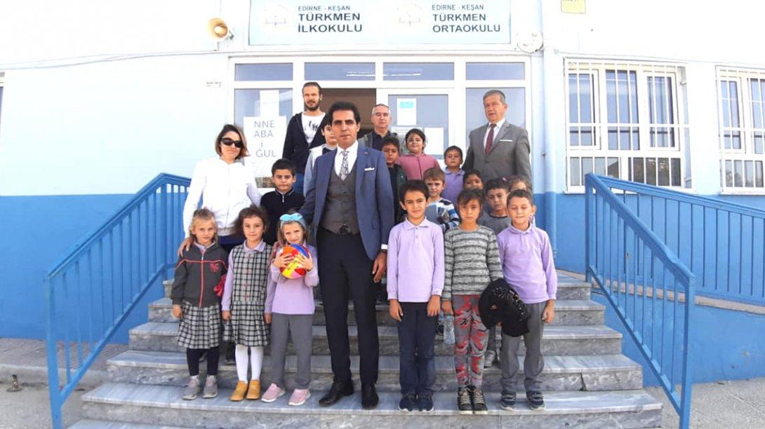 Keşan İlçe Milli Eğitim Müdürümüz Sayın İlhan SAZ, Türkmen İlkokulu ve Ortaokulumuzu Ziyaret Etti