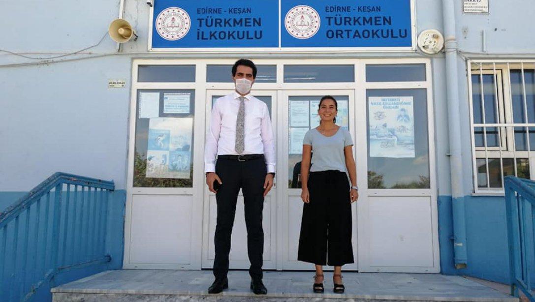 İlçe Millî Eğitim Müdürümüz İlhan SAZ Keşan Türkmen İlkokulumuzu ve Türkmen Ortaokulumuzu  Ziyaret Etti