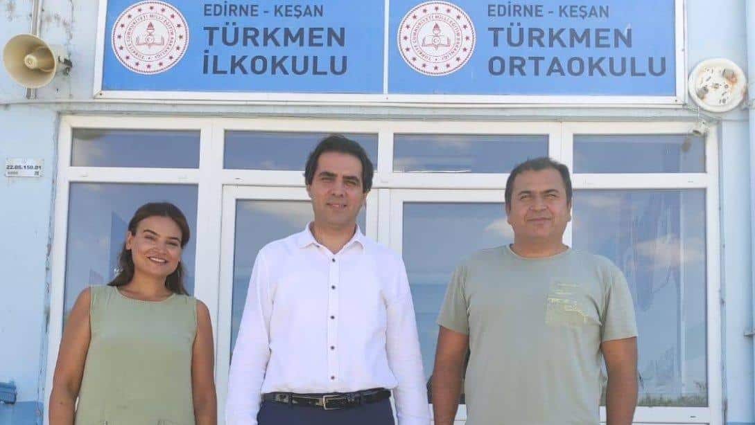 İlçe Milli Eğitim Müdürümüz Sn. İlhan Saz'ın Türkmen İlkokulu ve Ortaokulu'nu Ziyareti