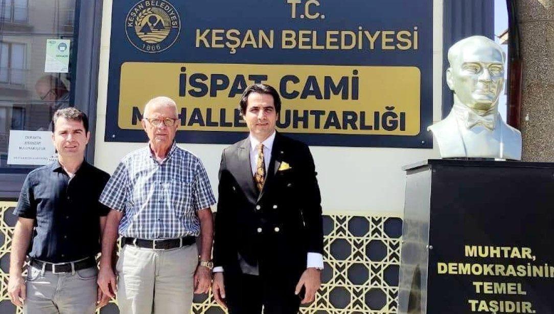 İlçe Milli Eğitim Müdürümüz İlhan Saz'ın İspat Cami Mahallesi Muhtarı Mustafa Özkul'u Ziyareti