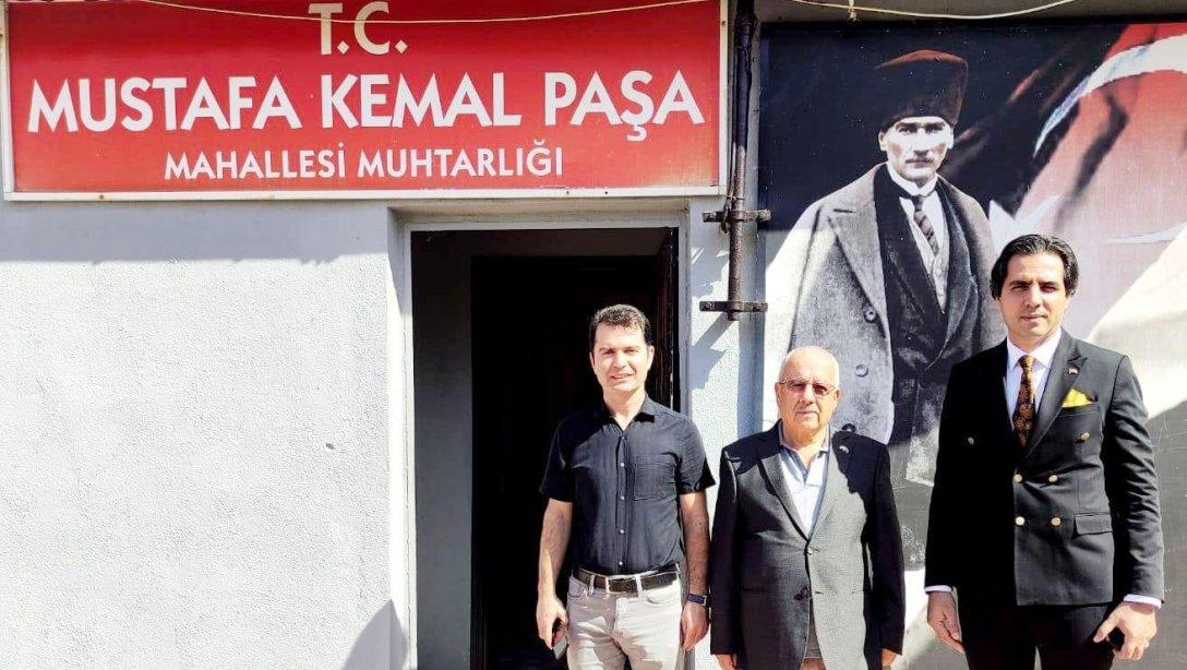 İlçe Milli Eğitim Müdürümüz İlhan Saz'ın Mustafa Kemal Paşa Mahallesi Muhtarı Bayram Kafalar'ı Ziyareti