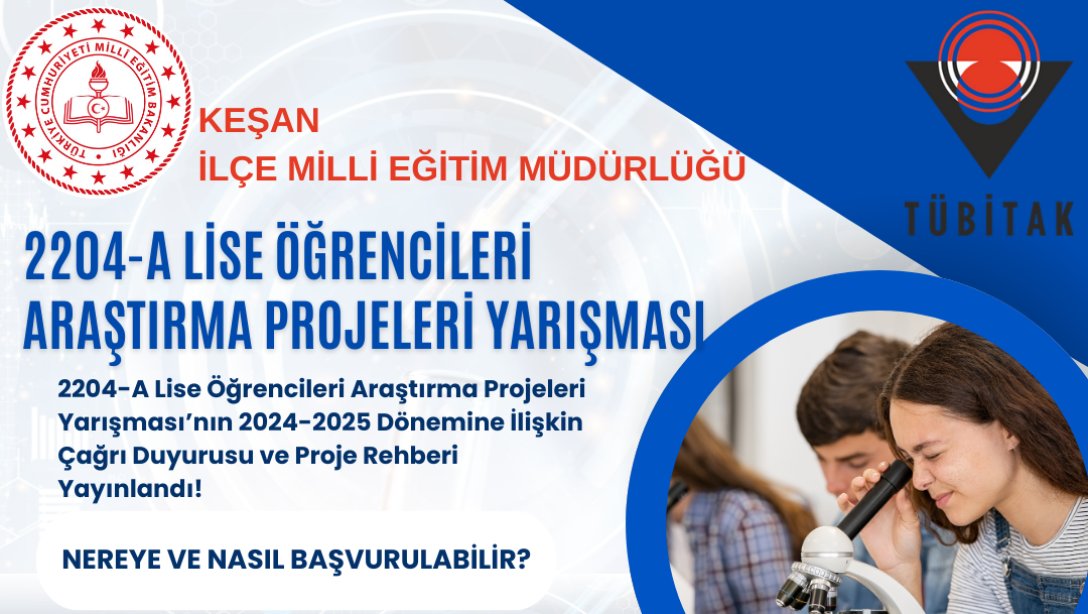 2204-A Lise Öğrencileri Araştırma Projeleri Yarışması